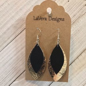 Faux and Genuine Leather Earrings